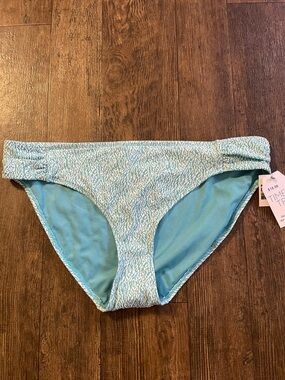 Time and Tru Aqua Printed Bikini Bottoms